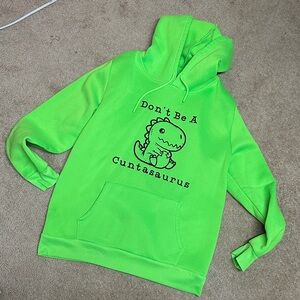 Vibrant Green Dinosaur Hoodie